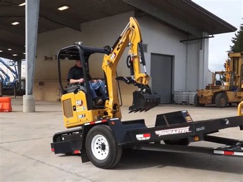 mini excavator trailer length|loading mini excavator on trailer.